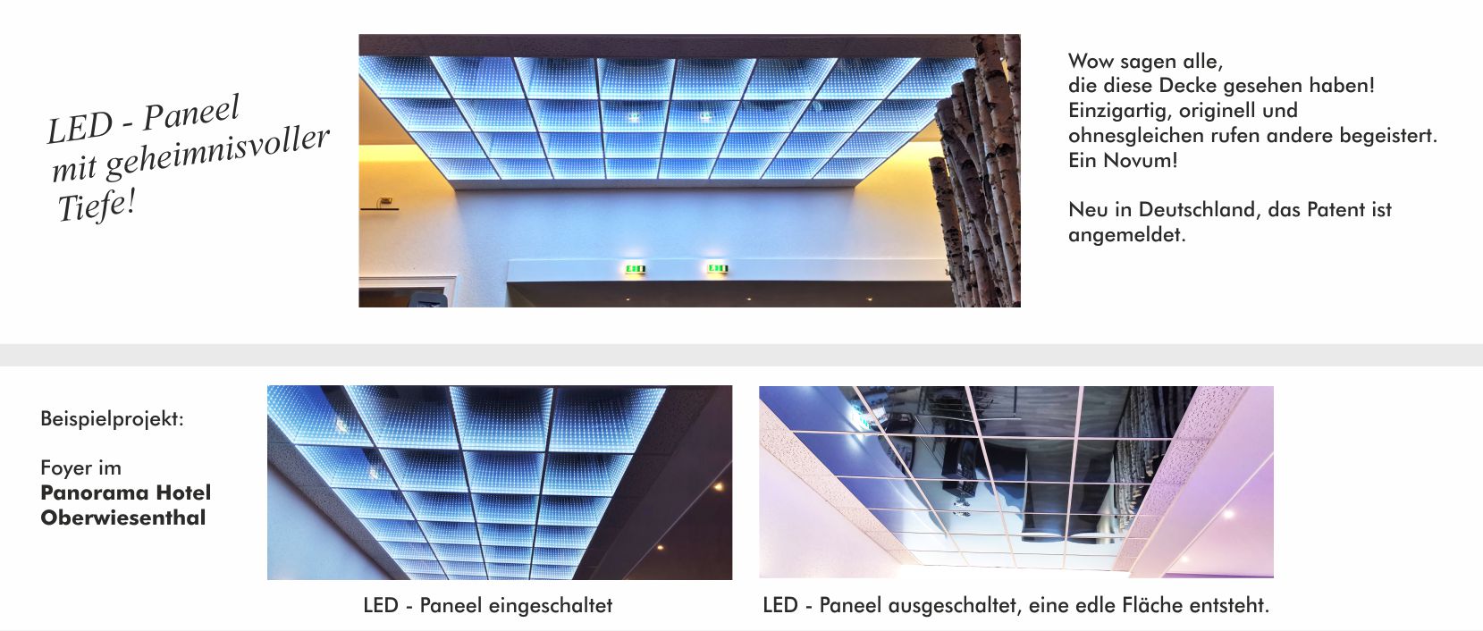 LED-Paneele mit geheimnisvoller Tiefe